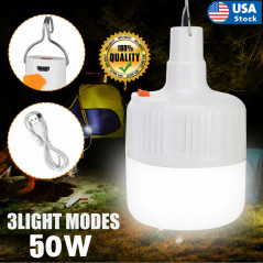 50W LED Camping Light USB Rechargeable Outdoor Tent Lamp Hiking Lantern Lamp