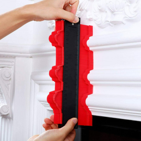10-inch Contour Gauge Duplicator Profile Copy Tool Shape Measuring Red