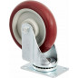 Heavy Duty  3" 4" 5" Inch Caster Wheels Swivel Plate Polyurethane Wheels pack