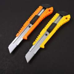 12PC Knife Utility Box Cutter Retractable Lock Razor Sharp Blade Tool Heavy Duty