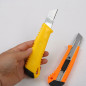 12PC Knife Utility Box Cutter Retractable Lock Razor Sharp Blade Tool Heavy Duty