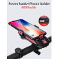 4 in1 Bicycle Bike Phone Bracket USB Charging Rack Holder Headlight Front Light