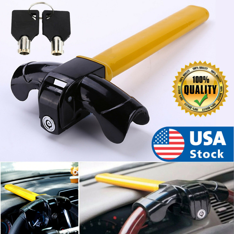 Car Steering Wheel Lock - Strong Heavy Duty Anti-Theft Steering Wheel Lock