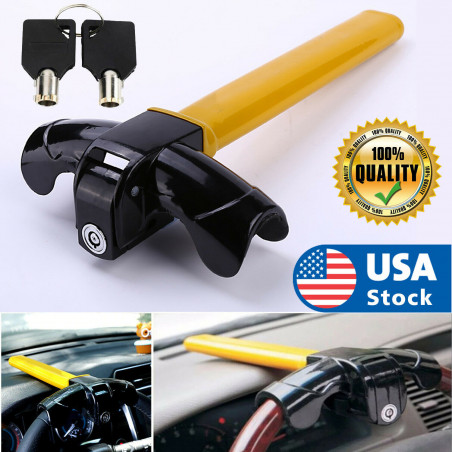 Car Steering Wheel Lock - Strong Heavy Duty Anti-Theft Steering Wheel Lock