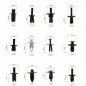 350 pcs Car Pin Rivet Auto Push Trim Clip Bumper Door Panel Retainer Assortment