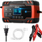 LCD Car ATV 12/24V 6-150Ah Motorcycle Pulse Repair Battery Charger AGM Automatic