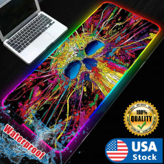 RGB LED Extra Large Soft Gaming Mouse Pad Oversized Glowing 31.5x12''