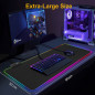 RGB LED Extra Large Soft Gaming Mouse Pad Oversized Glowing 31.5x12''