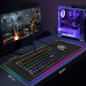 RGB LED Extra Large Soft Gaming Mouse Pad Oversized Glowing 31.5x12''