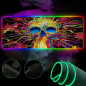 RGB LED Extra Large Soft Gaming Mouse Pad Oversized Glowing 31.5x12''