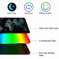 RGB LED Extra Large Soft Gaming Mouse Pad Oversized Glowing 31.5x12''