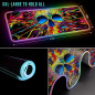 RGB LED Extra Large Soft Gaming Mouse Pad Oversized Glowing 31.5x12''