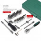 46 pcs 1/4 inch Drive Impact Socket wrench tool Set with drill adapter w/Case