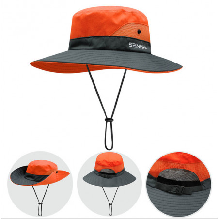 Women Wide Brim Sun Visor Caps Holiday Beach Summer Floppy Ponytail Hat Outdoor