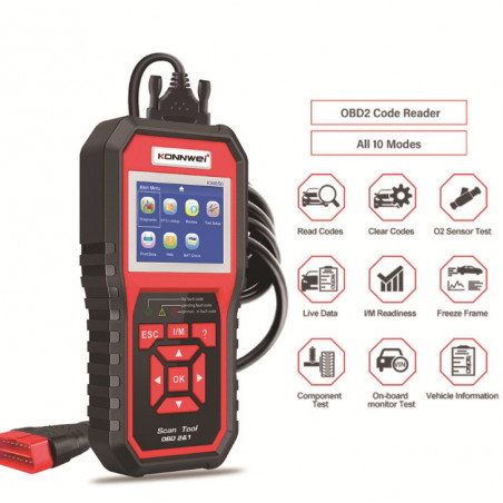 KW850 OBD2 EOBD CAN Auto Diagnostic Scanner Car Fault Code Reader Tester Tool