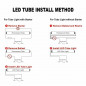 30Pcs LED 4FT 120cm T8 Tube Light Lamp 18W 5000K FROSTED LENS Single-End Power