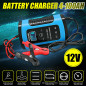 Battery Charger For Car And Motorcycle Repair LCD Lead Acid 12V 6A Pulse Kit