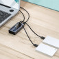 Philips 7P USB 3.0 High Speed HUB Splitter Box  ON/OFF Switch AC Power Adapter