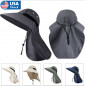 Mens Hat Brim Neck Cover Sun Flap Cap Summer Fishing Garden Outdoor