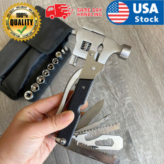 Multifunctional Hammer Knife Outdoor Camping Life Saving + 8pcs Socket Set