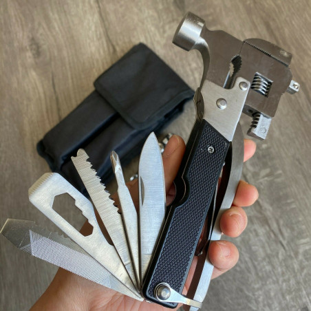 Multifunctional Hammer Knife Outdoor Camping Life Saving + 8pcs Socket Set