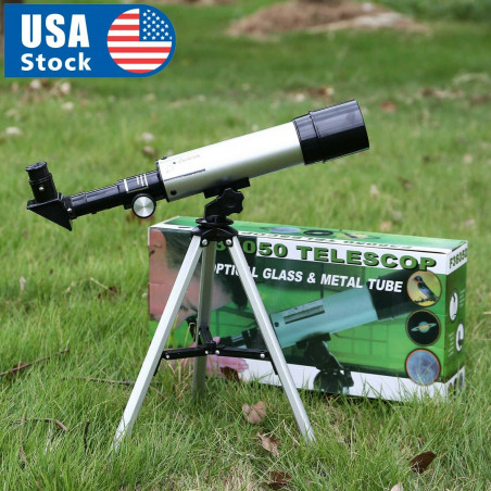 360/50mm Refractive Astronomical Telescope Tripod Monocula Space Scope Refractor