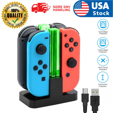 4 in 1Charging Dock Compatible with Switch Joy-Con with Lamppost LED