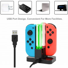 4 in 1Charging Dock Compatible with Switch Joy-Con with Lamppost LED