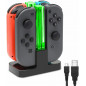 4 in 1Charging Dock Compatible with Switch Joy-Con with Lamppost LED