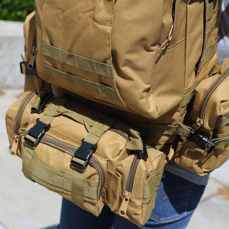 55L Molle Outdoor Military Tactical Bag Camping Hiking Trekking Backpack