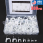300PC Wall Mount 4-20mm Dia Electric Cable Circle Nail Clips Fasteners Wire Clip