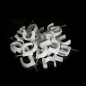300PC Wall Mount 4-20mm Dia Electric Cable Circle Nail Clips Fasteners Wire Clip