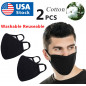 Black Unisex Face Mask Reusable Washable Cover Masks Fashion Cloth Men Women