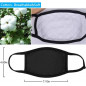 Black Unisex Face Mask Reusable Washable Cover Masks Fashion Cloth Men Women