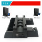 For PS4 Pro/Slim Vertical Stand + 3 Cooling Fan Controller Charging Dock Station