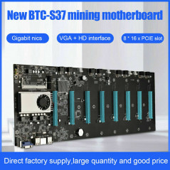 BTC-S37 ETC Miner Motherboard 8 GPUs 8 PCIE Graphics Card w/ CPU