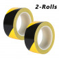 1.9in x 108FT Black Yellow Safety Warning Caution Conspicuity Tape Strip Sticker