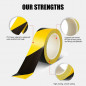 1.9in x 108FT Black Yellow Safety Warning Caution Conspicuity Tape Strip Sticker