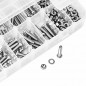 810X M4 Screw Assortment Kit Stainless Steel Screws Bolts Nuts Lock Flat Washers