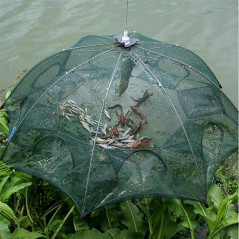 Fishing Bait Trap Crab Net Crawdad Shrimp Cast Dip Cage Fish Minnow Foldable NEW