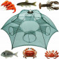 Fishing Bait Trap Crab Net Crawdad Shrimp Cast Dip Cage Fish Minnow Foldable NEW