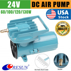 DC Air Pump Aerator Oxygen Inflator 24V 60/130W 140LPM Aquarium Fish Tank Pond