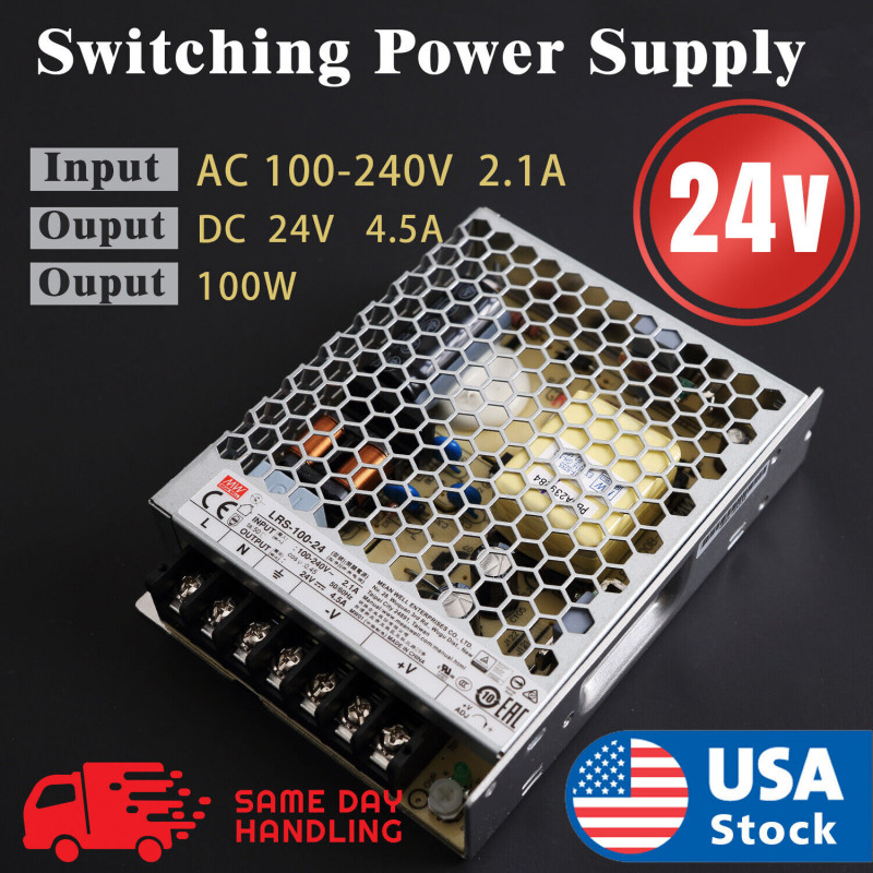 Mean Well LRS 100w 24V 4.5A Switching Power Supply LRS-100-24 ac to dc converter