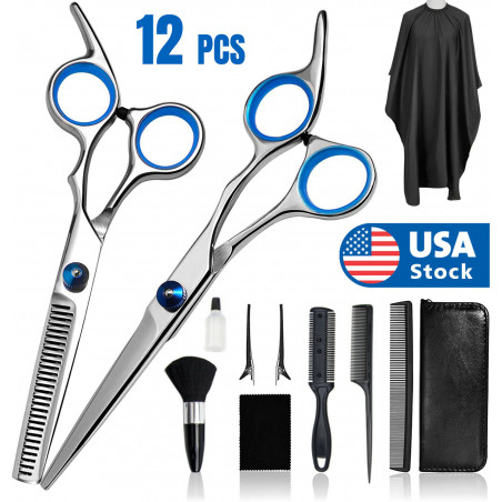 Professional Hair Cutting Thinning Scissors Barber Shears Hairdressing Salon Set