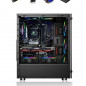 PC Case+6Fans Gaming Computer Case ATX/MATX/ITX Mid Tower Case, Side Panel