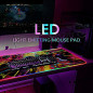 LED 9 Lighting Large Gaming Mouse Keyboard Pad RGB Glowing Mat 12x31.5" for PC