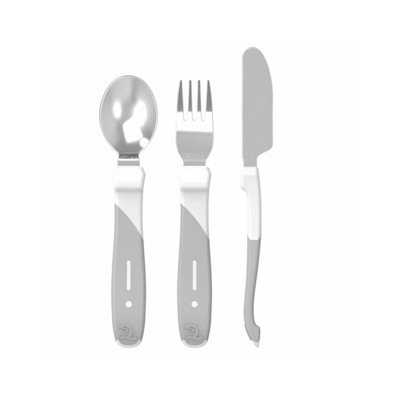 Twistshake Learn Cutlery Stainless Steel 12+m  Black or White