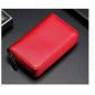 Genuine Leather Wallet Car Key Holder Case Keychain Bag Zip Pouch with Card Slot