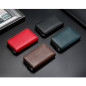 Genuine Leather Wallet Car Key Holder Case Keychain Bag Zip Pouch with Card Slot