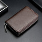 Genuine Leather Wallet Car Key Holder Case Keychain Bag Zip Pouch with Card Slot